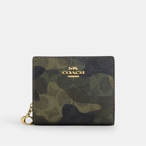 New Coach Snap Wallet In Signature Camo Print # CW538 - Picture 1 of 6